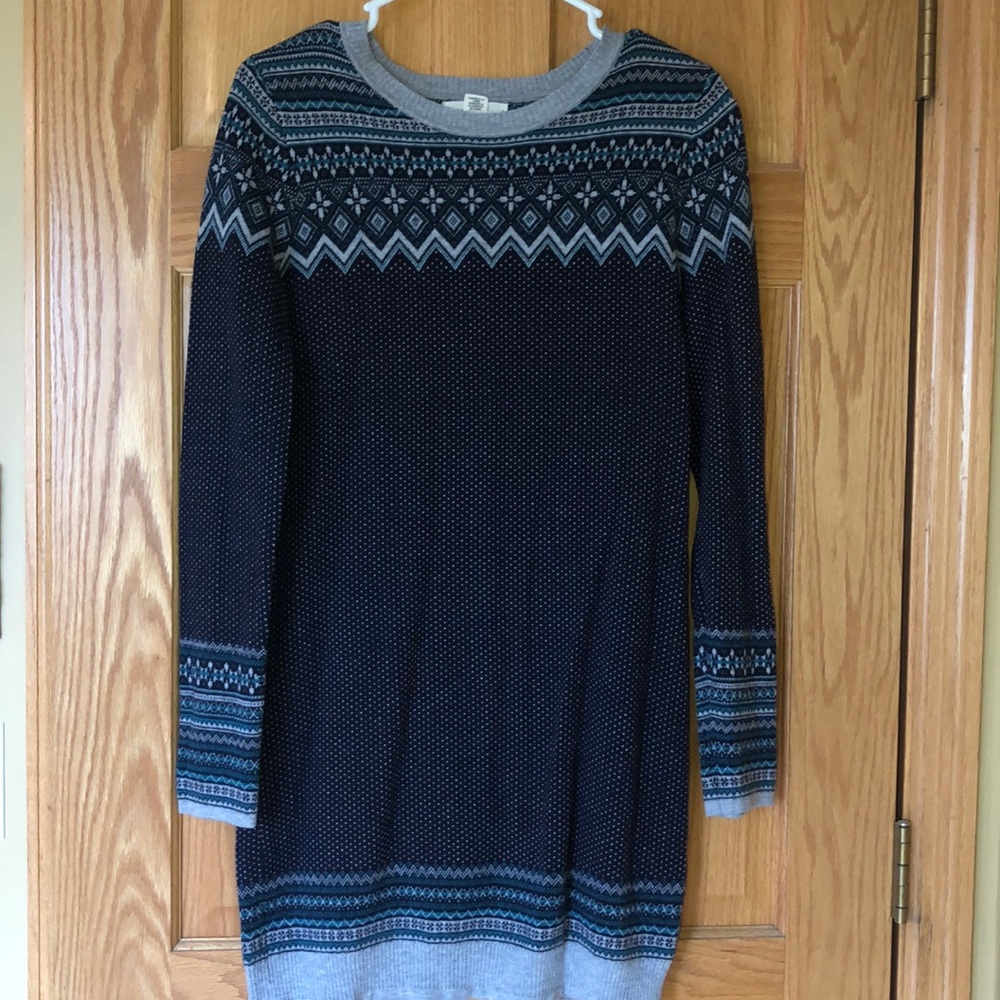 Navy blue sweater dress - Picture 3 of 6